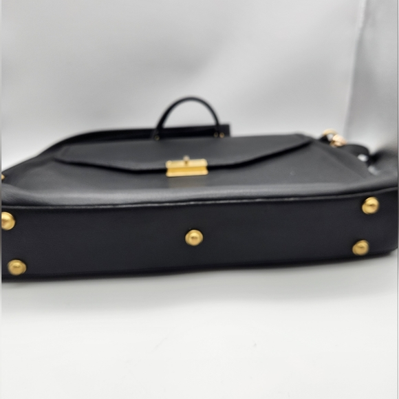 Brahmin Pebbled Leather Briefcase/Laptop Bag Black - Picture 2 of 12